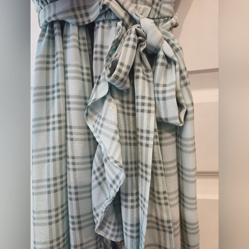 Lauren Conrad Plaid Ruffle Wrap Dress - Picture 8 of 16
